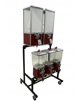Set of 5 vending machines with stand
