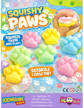 SQUISHY PAWS  32mm 200 szt....